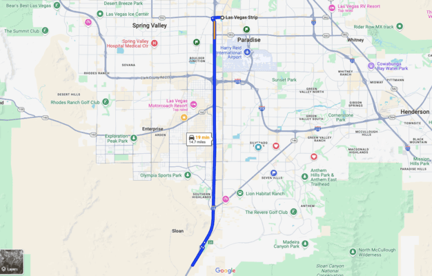 OnBaseRide map view showing available rides near a military installation